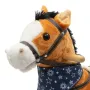 Calut balansoar din plus, Baby Mix, Cu efecte de miscare a gurii si a cozii, Cu melodie de cowboy si efect de galop, Maro Deschis - 6