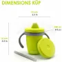 Canuta, Bbluv, Kup, 4 in 1 cu pai, manere si capac, Silicon, Fara BPA, 240 ml, Lime - 9