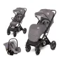 Lorelli - Carucior 2 in 1 Storm , Steel,  Cadru din aluminiu, 0-22 kg, Cu cos auto inclus, Gri - 1