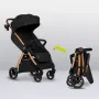 Carucior sport, Lionelo, Ingrid, Capotina impermeabila cu filtru UPF50+, Pana la 22 Kg, Spatar reglabil in 3 pozitii, Include suport pahar si plasa de tantari, Sistem pentru pliere automata, 6 luni+, Negru - 22