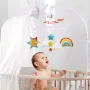 Carusel muzical, Bebe Stars, Pentru patut, Cu jucarii moi, Cu joc muzical, Mecanism de reglare, 0 luni+, Rainbow - 3