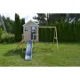 Casuta de gradina Grey Lodge cu platforma, tobogan si leagan (M24G), Wendi Toys - 5