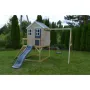Casuta de gradina Grey Lodge cu platforma, tobogan si leagan (M24G), Wendi Toys - 8