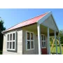Casuta copii, de gradina Nordic Adventure House cu platforma cu loc pentru nisip, tobogan si leagan dublu (M30R), Wendi Toys - 2