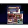 Casuta de papusi, Jokomisiada, ZA4130, Din lemn, Cu etaj si mansarda, lumini LED, accesorii, 70 x 60 x 24 cm, 3 ani+, Multicolor - 2