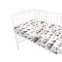 Cearceaf cu elastic, MimiNu, Pentru patut 120X60 cm, Din bumbac certificat Oeko Tex Standard 100, Design, Cars Grey - 5