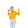 Coarda de sarit, Chillafish, Cu lungime reglabila Skibbi, Lungime de la 20 cm la 3 m, Pentru 4 ani + si adulti, Fucshia - 4