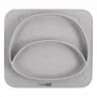 Farfurie compartimentata, FreeON, din silicon fara BPA, 26 x 23 x 2.6 cm, Teddy Bear Grey - 1