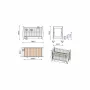 Patut copii din lemn Hubners Mira 120x60 cm alb cu sertar - 5