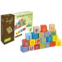 Cuburi educative, Joueco, Alfabetul, 30 piese, Din lemn certificat FSC, 12 luni+, Multicolor - 4