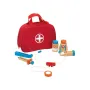 Joueco - Jucarie Set doctor, Din lemn certificat FSC, 25x18 cm, 24 luni+, 8 piese, Multicolor - 2