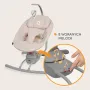 Leagan, Lionelo, Rio, Electric, Cu 3 viteze de leganare, Cu 8 melodii, Cu telecomanda, Cu husa detasabila, Cu perna detasabila, Centura in 3 puncte, Pana la 9 kg, Bej - 5