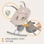 Leagan, Lionelo, Rio, Electric, Cu 3 viteze de leganare, Cu 8 melodii, Cu telecomanda, Cu husa detasabila, Cu perna detasabila, Centura in 3 puncte, Pana la 9 kg, Bej - 15