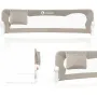 Protectie laterala pat, Lionelo, Eva, Cu buzunar accesorii, 150x35 cm, Conform cu standardul european de securitate BS7072, Bej - 3