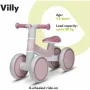 Bicicleta fara pedale, Lionelo, Villy, Cu 4 roti, Din spuma EVA si TPR, Stabila, Manere moi, antiderapante, 12- 36 luni, Sustine pana la 30 kg, Certificata EN 71-1:2014, EN 71-2:2011, EN 71-3:2019, Roz - 12