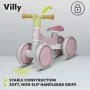 Bicicleta fara pedale, Lionelo, Villy, Cu 4 roti, Din spuma EVA si TPR, Stabila, Manere moi, antiderapante, 12- 36 luni, Sustine pana la 30 kg, Certificata EN 71-1:2014, EN 71-2:2011, EN 71-3:2019, Roz - 16