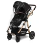 Carucior 3 in 1, Lionelo, Amber, Cadru aluminiu, Cu landou intarit si salteluta moale, Cu scoica auto testata ADAC, Reversibil, Cu accesorii, Geanta parinti, Pana la 22 kg, EN1888-1 EN1888-2 EN1466 ECE R129, Negru onyx - 10