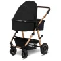 Carucior 3 in 1, Lionelo, Amber, Cadru aluminiu, Cu landou intarit si salteluta moale, Cu scoica auto testata ADAC, Reversibil, Cu accesorii, Geanta parinti, Pana la 22 kg, EN1888-1 EN1888-2 EN1466 ECE R129, Negru onyx - 11