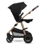 Carucior 3 in 1, Lionelo, Amber, Cadru aluminiu, Cu landou intarit si salteluta moale, Cu scoica auto testata ADAC, Reversibil, Cu accesorii, Geanta parinti, Pana la 22 kg, EN1888-1 EN1888-2 EN1466 ECE R129, Negru onyx - 14
