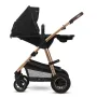 Carucior 3 in 1, Lionelo, Amber, Cadru aluminiu, Cu landou intarit si salteluta moale, Cu scoica auto testata ADAC, Reversibil, Cu accesorii, Geanta parinti, Pana la 22 kg, EN1888-1 EN1888-2 EN1466 ECE R129, Negru onyx - 15