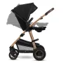 Carucior 3 in 1, Lionelo, Amber, Cadru aluminiu, Cu landou intarit si salteluta moale, Cu scoica auto testata ADAC, Reversibil, Cu accesorii, Geanta parinti, Pana la 22 kg, EN1888-1 EN1888-2 EN1466 ECE R129, Negru onyx - 16