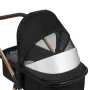 Carucior 3 in 1, Lionelo, Amber, Cadru aluminiu, Cu landou intarit si salteluta moale, Cu scoica auto testata ADAC, Reversibil, Cu accesorii, Geanta parinti, Pana la 22 kg, EN1888-1 EN1888-2 EN1466 ECE R129, Negru onyx - 22