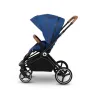 Carucior 2 in 1, Lionelo, Mika, Cadru din aluminiu, Cu landou intarit si salteluta moale, Reversibil, Maner ajustabil, Plasa de tantari, Husa de ploaie, de picioare, 22 kg, Conform cu standardele europene de securitate EN1888-1 EN1888-2, EN1466, Albastru - 9