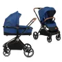 Carucior 2 in 1, Lionelo, Mika, Cadru din aluminiu, Cu landou intarit si salteluta moale, Reversibil, Maner ajustabil, Plasa de tantari, Husa de ploaie, de picioare, 22 kg, Conform cu standardele europene de securitate EN1888-1 EN1888-2, EN1466, Albastru - 1