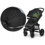 Carucior sport, Lionelo, Annet Tour Dreamin, Editie Limitata, De la nastere, Capotina impermeabila, Cu filtru UPF 50+, Cu maner reglabil, Plasa de tantari, Suport biberon, Saculet pentru picioare, Pana la 22 kg, Cu certificare TUV, Negru - 29