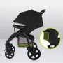 Carucior sport, Lionelo, Annet Plus, De la nastere, Cu accesorii si capotina XXL reglabila, 0 - 22 Kg, Conform cu standardele europene de securitate EN1888-1 si EN1888-2, Negru - 26