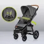 Carucior sport, Lionelo, Annet Tour, De la nastere, Cu capotina impermeabila, Cu filtru UPF 50+, Cu maner reglabil, Plasa de tantari, Suport biberon, Saculet pentru picioare, Pana la 22 kg, Cu certificare TUV, Gri - 28