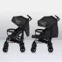 Carucior sport compact, Lionelo, Irma, Spatar ajustabil in 4 pozitii, Suport picioare reglabil, Manere rotative, Pliere tip umbrela, 6- 36 luni, Pana la 15 kg, Conform cu EN1888-1:2018, Negru - 5