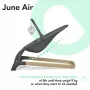 Fotoliu balansoar, Lionelo June AIR, Cu arcada cu jucarii, Ergonomic, Permite circulatia aerului, Balansare manuala, Pliabil, 0 luni+, Gri - 14