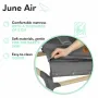 Fotoliu balansoar, Lionelo June AIR, Cu arcada cu jucarii, Ergonomic, Permite circulatia aerului, Balansare manuala, Pliabil, 0 luni+, Gri - 16