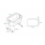 Patut co-sleeper, Lionelo, Timon, 3 in 1, Pliabil, Cu setare unghiulara, Reglabil in 6 pozitii pe inaltime, Din Aluminiu, 90x50 cm, Conform cu standardele europeane de securitate EN1130 si EN16890, Gri - 28