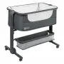 Patut co-sleeper, Lionelo, Timon, 3 in 1, Pliabil, Cu setare unghiulara, Reglabil in 6 pozitii pe inaltime, Din Aluminiu, 90x50 cm, Conform cu standardele europeane de securitate EN1130 si EN16890, Gri - 1