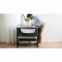 Patut co-sleeper, Lionelo, Timon, 3 in 1, Pliabil, Cu setare unghiulara, Reglabil in 6 pozitii pe inaltime, Din Aluminiu, 90x50 cm, Conform cu standardele europeane de securitate EN1130 si EN16890, Gri - 23