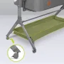 Patut co-sleeper, Lionelo, Leonie, Plus, Pliabil, Cu sistem de leganare, Cu setare unghiulara, Reglabil in 6 pozitii pe inaltime, Conform cu standardele europeane de securitate EN1130 si EN16890, Gri - 40