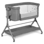 Patut co-sleeper, Lionelo, Leonie, Plus, Pliabil, Cu sistem de leganare, Cu setare unghiulara, Reglabil in 6 pozitii pe inaltime, Conform cu standardele europeane de securitate EN1130 si EN16890, Gri - 1