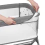Patut co-sleeper, Lionelo, Leonie, Plus, Pliabil, Cu sistem de leganare, Cu setare unghiulara, Reglabil in 6 pozitii pe inaltime, Conform cu standardele europeane de securitate EN1130 si EN16890, Gri - 30