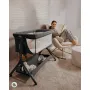 Patut co-sleeper, Lionelo, Leonie, Plus, Pliabil, Cu sistem de leganare, Cu setare unghiulara, Reglabil in 6 pozitii pe inaltime, Conform cu standardele europeane de securitate EN1130 si EN16890, Gri - 9