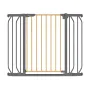 Poarta de siguranta, Lionelo, Truus Slim, Prin presiune, 105 cm, Conform cu standardul europeane de securitate EN1930, Gri/Natur