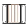 Poarta de siguranta, Lionelo, Truus Slim, Prin presiune, 105 cm, Conform cu standardul europeane de securitate EN1930, Negru/Natur