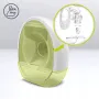 Pompa de san, Lionelo, Fidi, Portabila, Cu accesorii, Hands-free, 5 functii de masaj, Autonomie pana la 24 h, 50 db, Capacitate 150 ml, Alb - 11