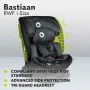 Scaun auto, Lionelo, Bastiaan RWF i-Size, Pozitie de somn, Protectie laterala, Rotire 360 grade, 0-36 Kg, Cu Isofix si Centura Top Tether, Conform cu standardul european de securitate ECE R129, Gri - 41