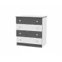 Lorelli - Comoda lemn, 81 x 50 x 86 cm, 4 sertare, White Graphite - 1