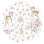 Cearceaf cu elastic, MimiNu, Pentru patut co-sleeper, Luna, Dimensiune 84.5 x 50.5 cm, Din bumbac certificat Oeko Tex Standard 100, Sweet Deer Pink - 5