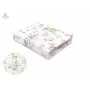 Cearceaf cu elastic, MimiNu, Pentru patut co-sleeper, Vera, Dimensiune 89 x 51 cm, Din bumbac certificat Oeko Tex Standard 100, Sweet Deer Pink - 3