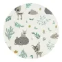 Halat de baie, MimiNu, Cu urechi, 2 - 5 ani, Moale, Cu buzunare, Cu cordon, Din bumbac si thermo fleece, Materiale certificate Oeko Tex Standard 100, Forest Friends Mint - 2