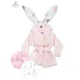 Halat de baie, MimiNu, Cu urechi, 5 - 7 ani, Moale, Cu buzunare, Cu cordon, Din bumbac si thermo fleece, Materiale certificate Oeko Tex Standard 100, Baby Shower Pink - 1